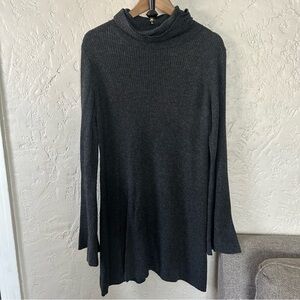 Madewell Bell-sleeve Turtleneck Sweater-Dress Wool Blend